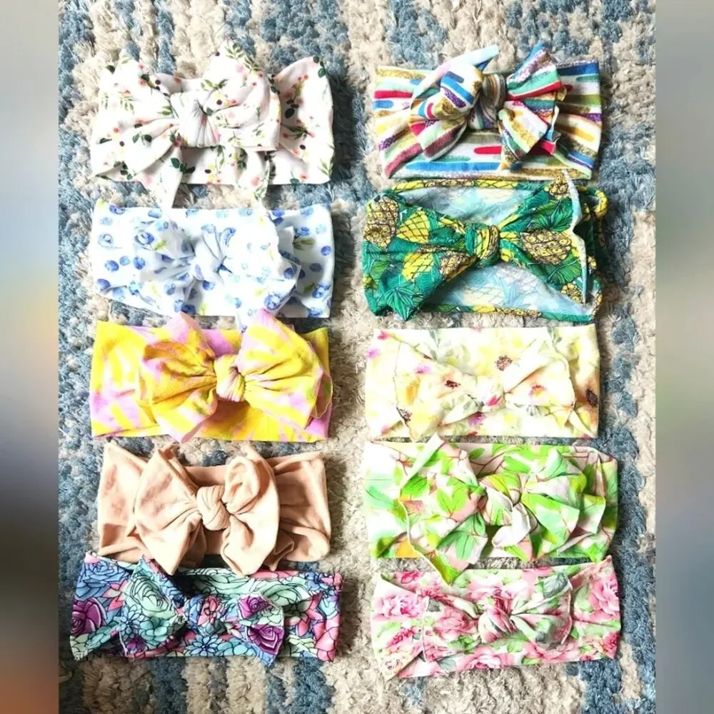 Baby Bling Headbands Unique Prints || Set of 10 EUC